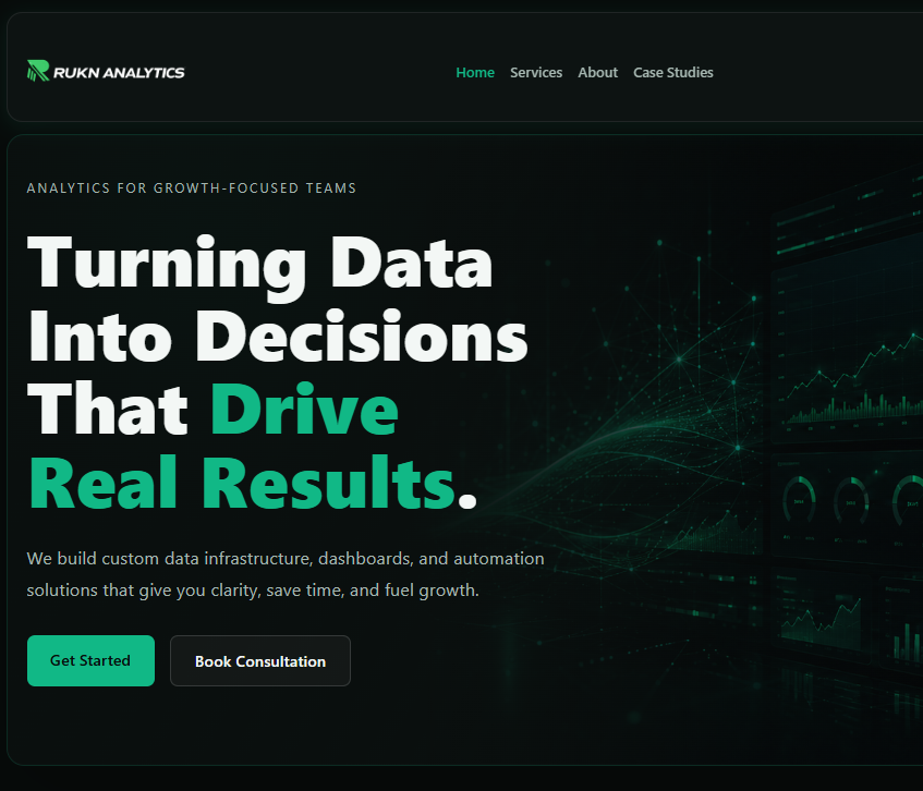 Rukn Analytics Website